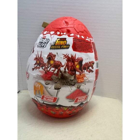 Zuru Robo Alive Volcano Dino Fossil Find Toy Egg With Slime & Sand - Picture 3 of 5